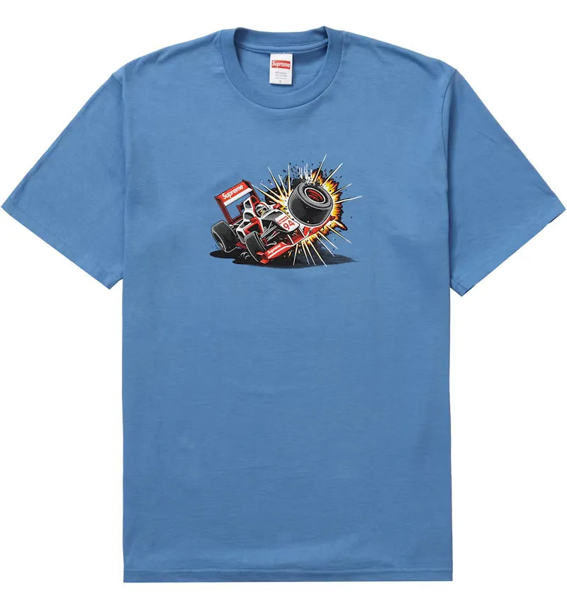 Supreme Crash Tee (FW21) Dusty Light Royal - vue 360