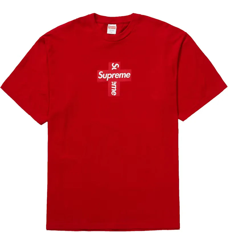 Supreme Cross Box Logo Tee Red - vue 360
