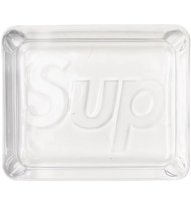 Supreme Debossed Glass Ashtray Clear - vue 360