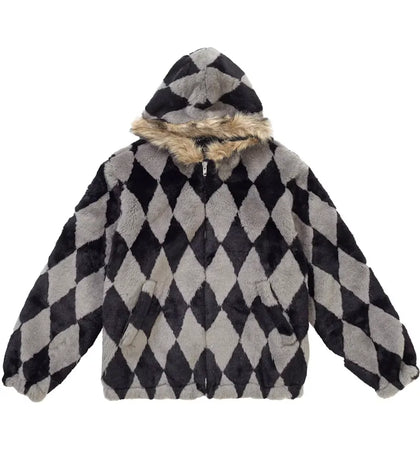 Supreme Diamond Faux Fur Jacket Grey - authentic Supreme apparel