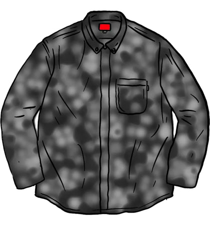 Supreme Digi Floral Corduroy Shirt Black - authentic Supreme apparel