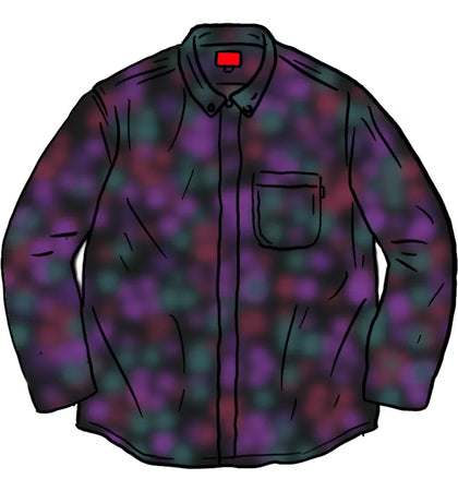 Supreme Digi Floral Corduroy Shirt Navy - authentic Supreme apparel