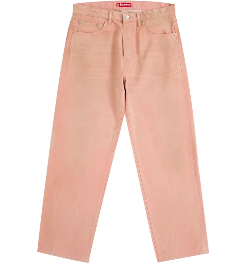 Supreme Distressed Loose Fit Selvedge Jean (FW25) Washed Pink - vue 360