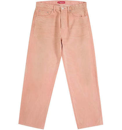 Supreme Distressed Loose Fit Selvedge Jean (FW25) Washed Pink - authentic Supreme product