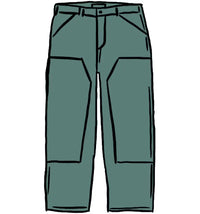 Supreme Double Knee Painter Pant Work Green