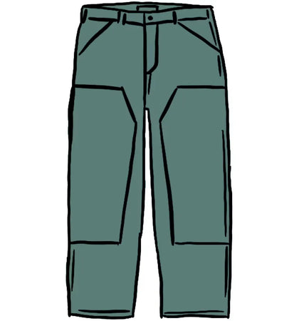 Supreme Double Knee Painter Pant Work Green - authentic Supreme product