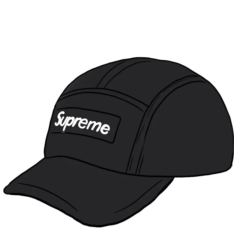 Supreme Dry Wax Cotton Camp Cap Black - vue 360