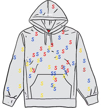 Supreme Embroidered S Hooded Sweatshirt Ash Grey