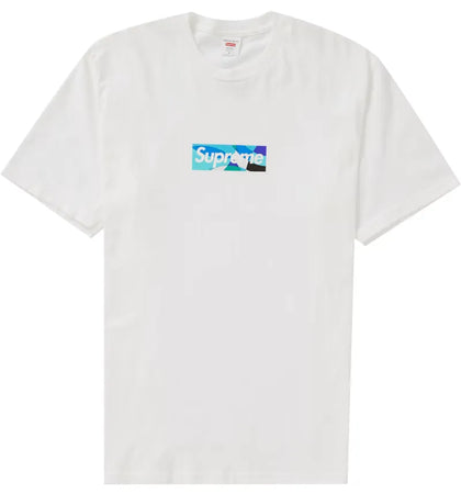 Supreme Emilio Pucci Box Logo Tee White/Blue - authentic Supreme product