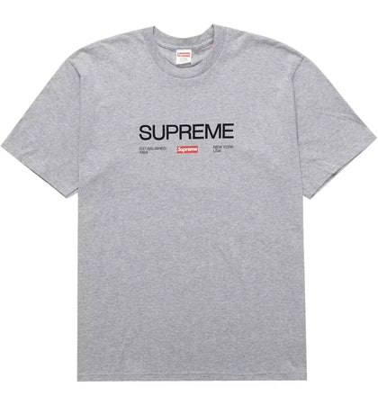 Supreme Est. 1994 Tee Heather Grey - authentic Supreme product