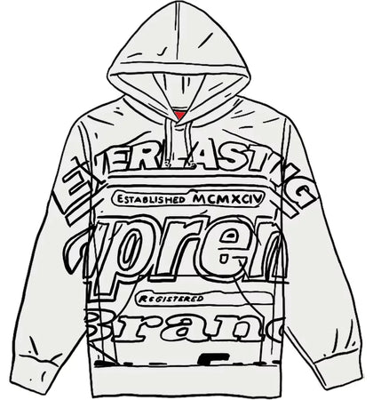 Supreme Everlasting Hooded Sweatshirt White - authentic Supreme apparel