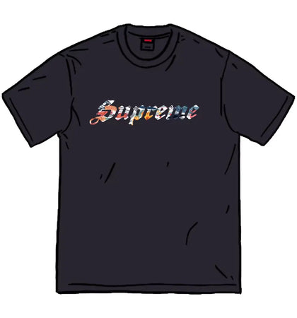 Supreme Floral Appliqu S/S Top Black - authentic Supreme product