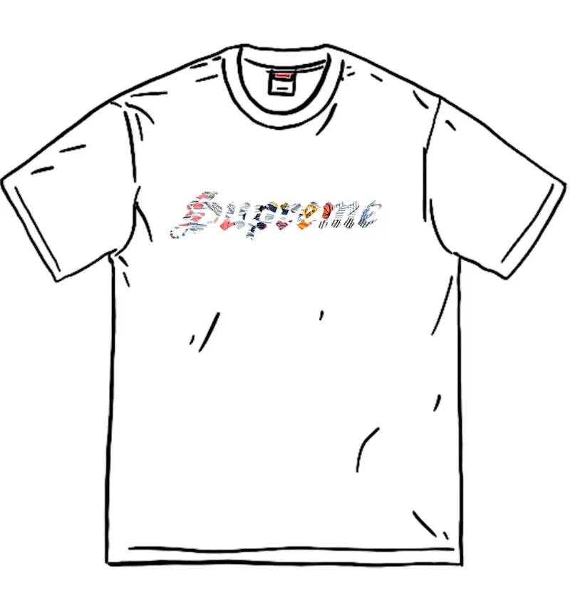 Supreme Floral Appliqu S/S Top White - vue 360