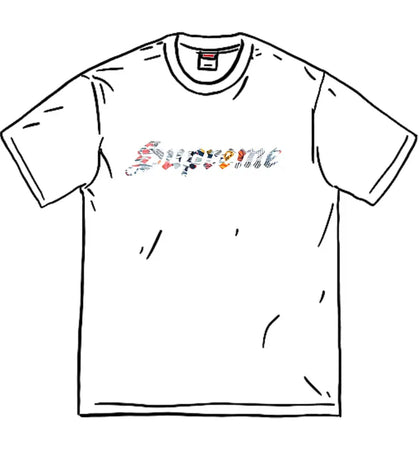 Supreme Floral Appliqu S/S Top White - authentic Supreme product