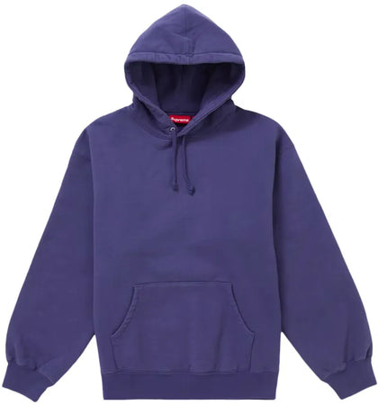 Supreme Frayed Hooded Sweatshirt Washed Navy - authentic Supreme apparel