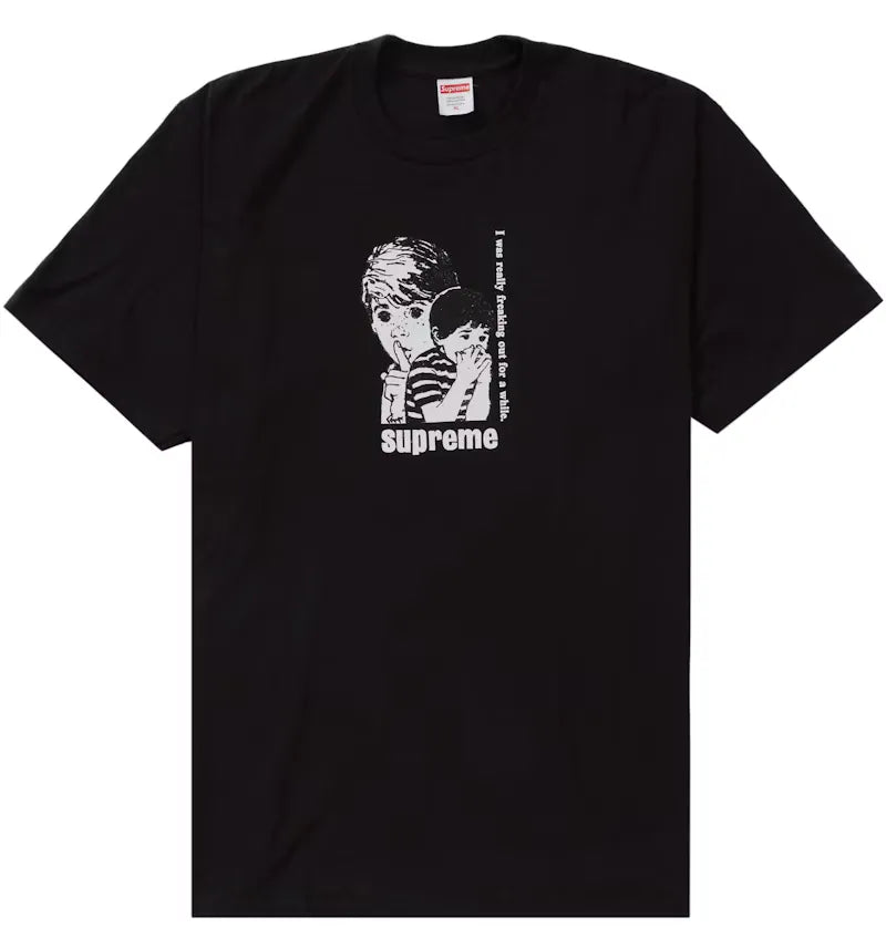 Supreme Freaking Out Tee Black - vue 360