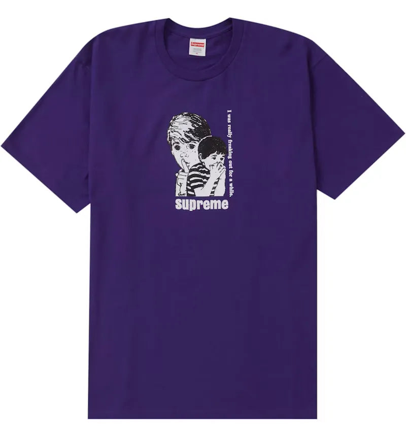 Supreme Freaking Out Tee Purple - vue 360