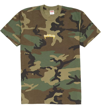 Supreme Fronts Tee Woodland Camo - authentic Supreme product