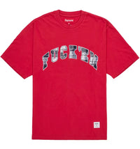 Supreme Fuck Em Plaid S/S Top Red