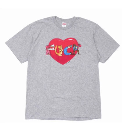 Supreme Fuck Love Tee Heather Grey - authentic Supreme product