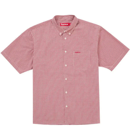 Supreme Gingham S/S Shirt (SS26) Red - authentic Supreme apparel