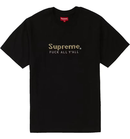 Supreme Gold Bars Tee Black - authentic Supreme product