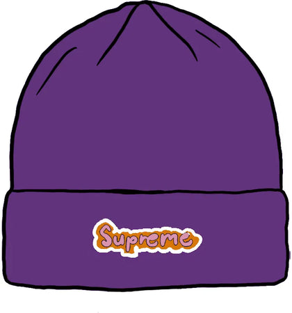 Supreme Gonz Logo Beanie Purple - authentic Supreme product