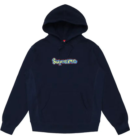 Supreme Gonz Logo Hooded Sweatshirt Navy - authentic Supreme apparel