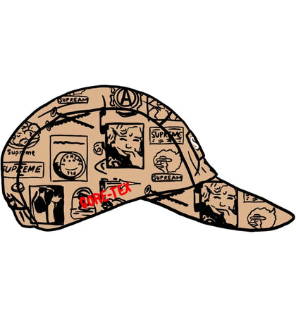 Supreme GORE-TEX Long Bill Camp Cap (SS21) Tan Stickers - authentic Supreme product