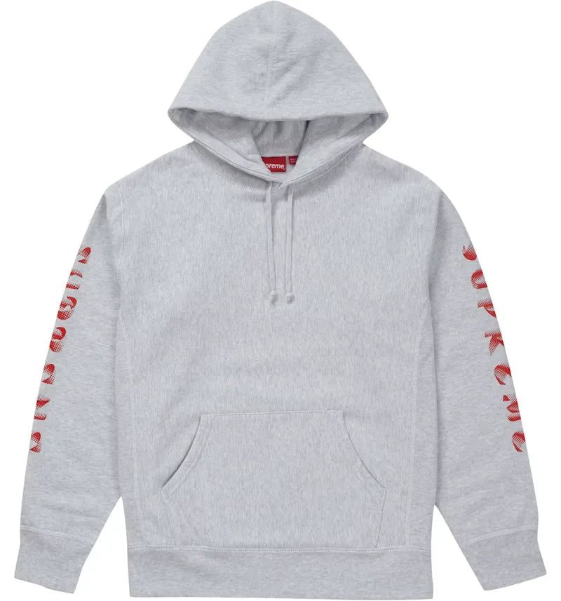 Supreme Gradient Sleeve Hooded Sweatshirt Ash Grey - vue 360
