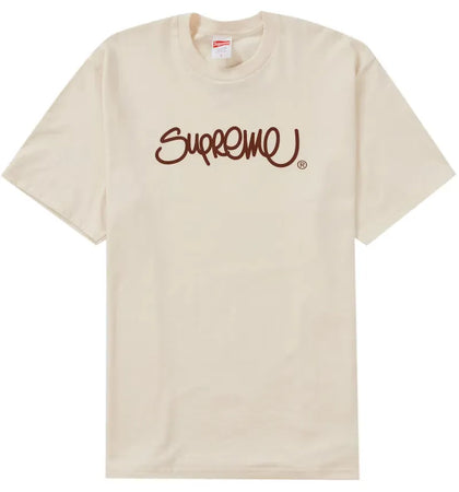 Supreme Handstyle Tee Natural - authentic Supreme product
