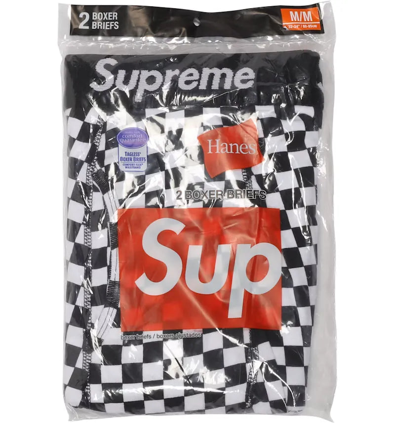 Supreme Hanes Boxer Briefs (2 Pack) Checkered - vue 360