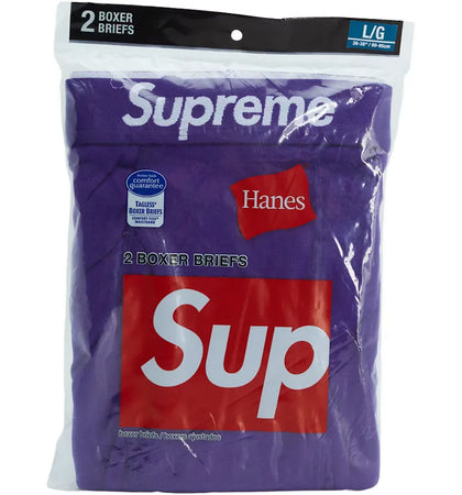 Supreme Hanes Boxer Briefs (2 Pack) Purple - authentic Supreme product