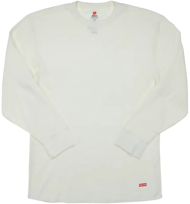 Supreme Hanes Thermal Crew (1 Pack) Natural - vue 360