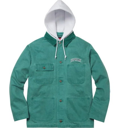 Supreme Hooded Chore Coat Teal - authentic Supreme product