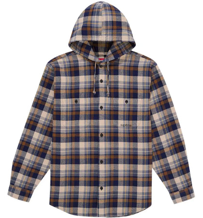 Supreme Hooded Flannel Shirt Brown - authentic Supreme apparel