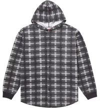 Supreme Hooded Plaid Knit Shirt Black