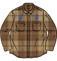 Supreme HYSTERIC GLAMOUR Plaid Flannel Shirt Brown