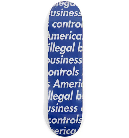 Supreme Illegal Business Skateboard Deck Blue - authentic Supreme product
