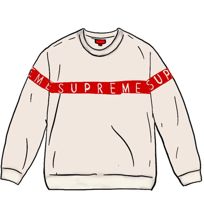 Supreme Inside Out Logo Sweater White - authentic Supreme apparel