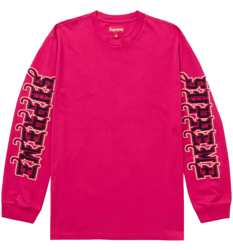 Supreme Intarsia Sleeve L/S Top (FW25) Pink - vue 360