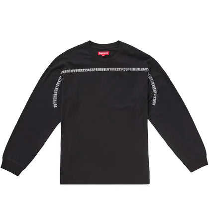 Supreme Intarsia Stripe L/S Top Black - authentic Supreme product