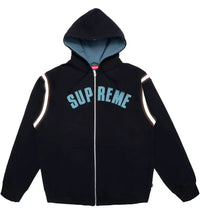 Supreme Jet Sleeve Zip Up Hooded Sweatshirt Black