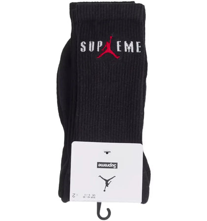 Supreme Jordan Crew Socks Black - authentic Supreme sneakers