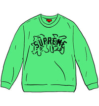 Supreme Kanji Logo Crewneck Bright Green