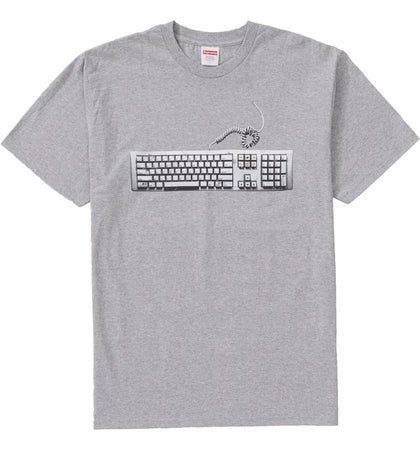 Supreme Keyboard Tee Heather Grey - authentic Supreme product