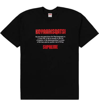 Supreme Koyaanisqatsi Tee Black - authentic Supreme product