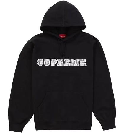 Supreme Lace Hooded Sweatshirt Black - authentic Supreme apparel