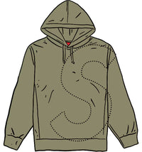 Supreme Laser Cut S Logo Hooded Sweatshirt Light Olive