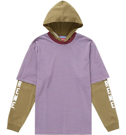 Supreme Layered Hooded L/S Top (SS24) Olive - authentic Supreme product